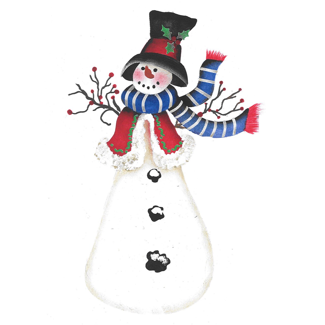 Large Snowman with Hat Wall Stencil | 3643 by Designer Stencils | Outdoor Stencils | Reusable Art Craft Stencils for Painting on Walls, Canvas, Wood | Reusable Plastic Paint Stencil for Home Makeover | Easy to Use & Clean Art Stencil